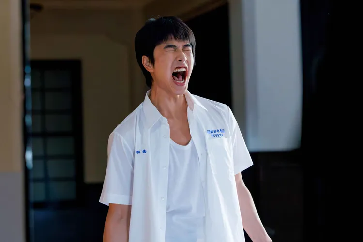 曾敬驊在形象片再穿高中制服，認變胖了。台北電影節提供