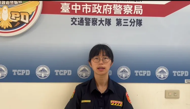 中市警三分局交通分隊說明案情，後續報請檢察官相驗釐清死因。民眾提供