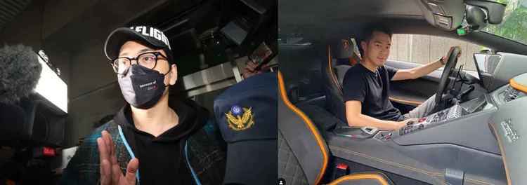 游祥閔為車商富二代，涉幫王大陸(左)及女友闕沐軒查個資討錢。翻攝自游男IG/合成圖