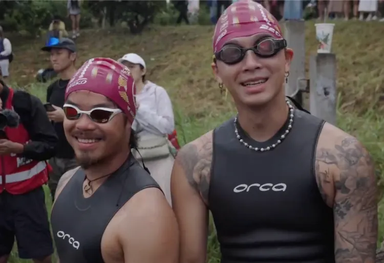 高爾宣（右）與哥哥高爾賢挑戰226K 極限組。Challenge Taiwan提供