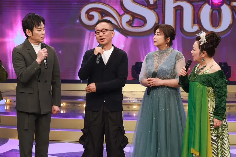 陽帆（左起）、許常德、陳思安、白冰冰等錄影。民視提供