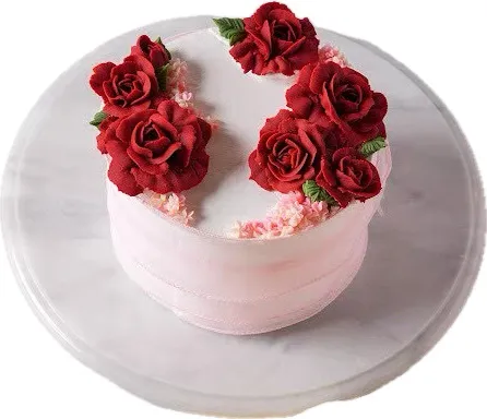 花旗蛋糕，心開花(玫瑰)  6吋(原味海綿蛋糕+玫瑰花醬)，推薦價1480元，請於需求日前三天電話預訂，訂購專線02-2552-1138。