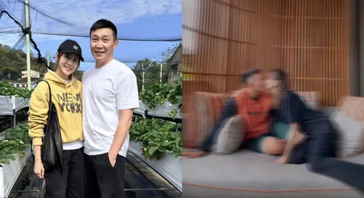 嚴立婷罕見放閃　甜吻老公喊「他是我的守護者」