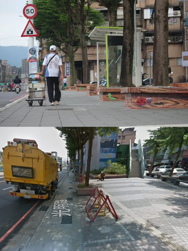 楊秀玉也不斷推動騎樓整平，近年光明路周邊道路已截然不同。葉先鵬攝