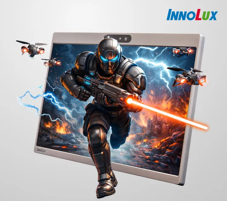 群創展出16吋單人裸眼3D顯示器(3.2K)。群創提供