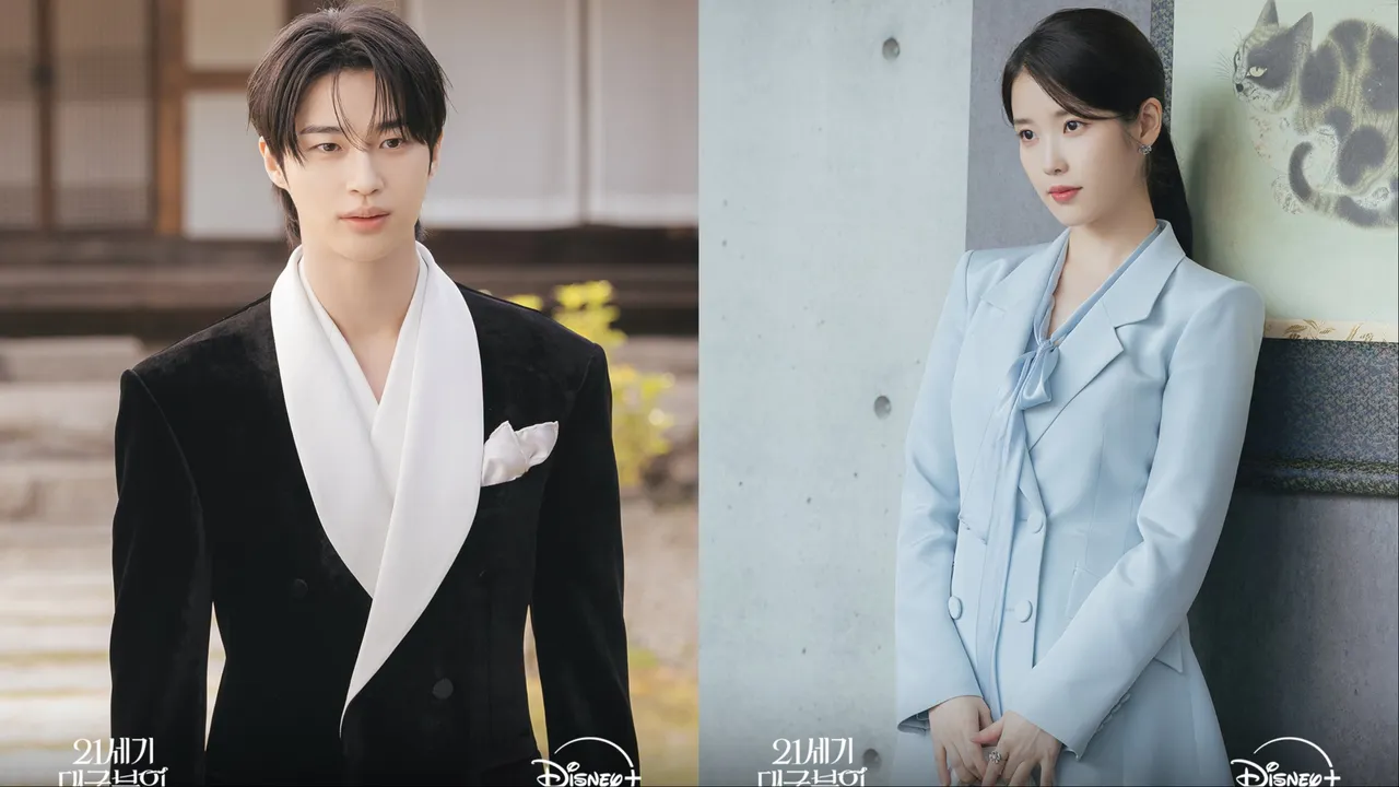 邊佑錫（左）與IU（右）的高顏值組合讓新劇自帶話題。翻攝disneypluskr IG