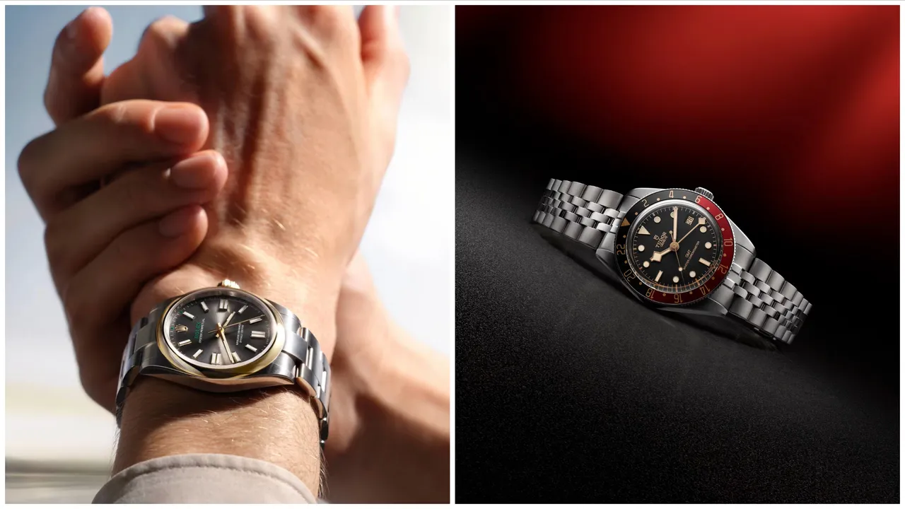 勞力士（左圖）和帝舵（右圖）本屆W&W錶展帶來的新作。品牌提供