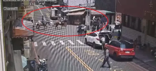 苗栗南庄驚見「3人騎3馬」街頭奔馳　民眾駐足圍觀！警開罰