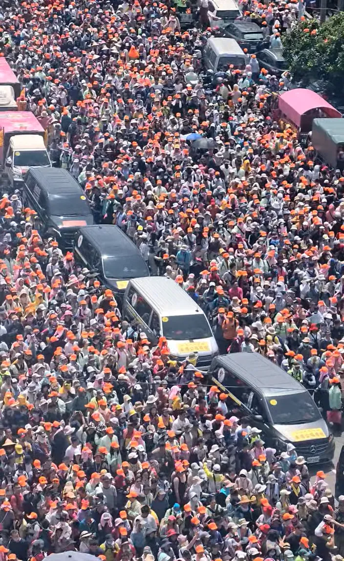 白沙屯媽祖進香近年規模持續擴大，今年報名人數已突破46萬人。翻攝白沙屯媽祖全球徒步聯誼會臉書社團