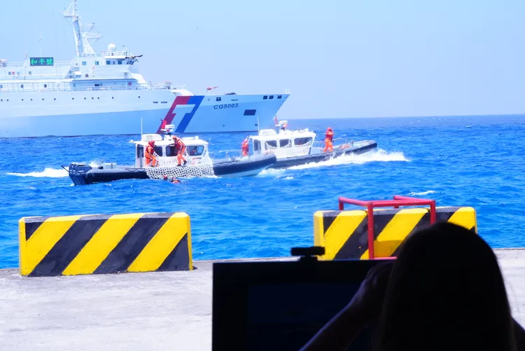 國軍、海巡署共同演練。翻攝畫面