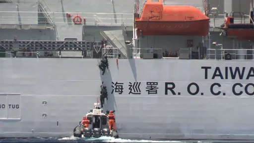 管碧玲親赴南沙主持「南援九號」演練　跨部會展現我國南海人道救援能力