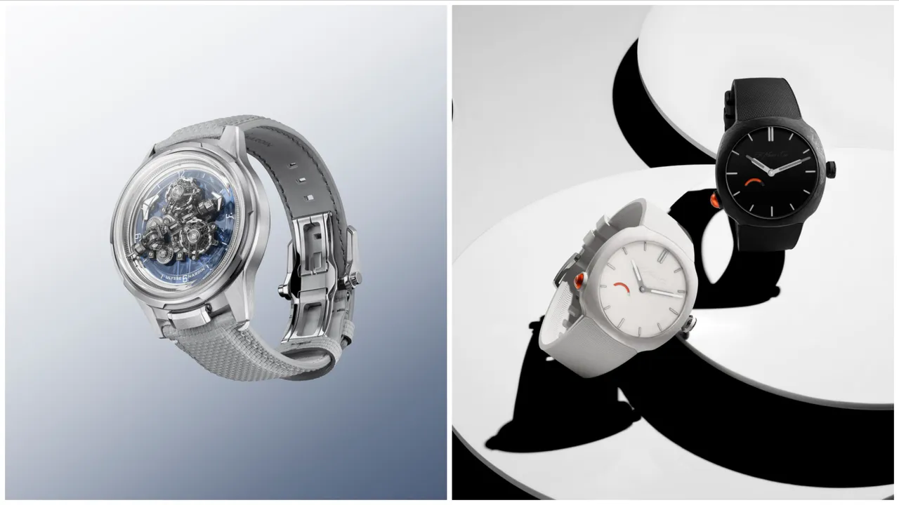 雅典錶（左圖）與亨利慕時（右圖）在W&W錶展帶來的新作。品牌提供
