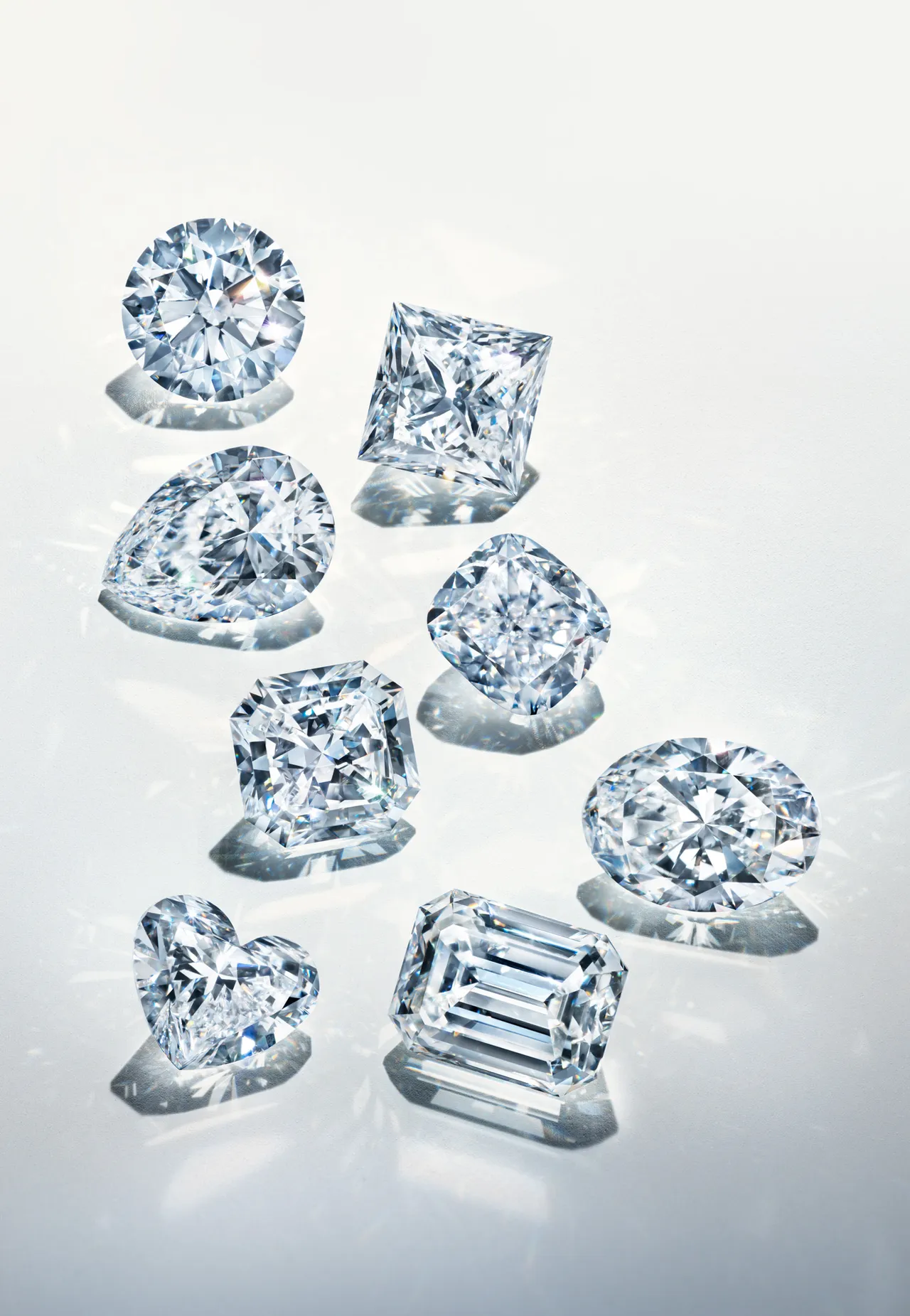 Tiffany多種切割形狀的裸鑽。品牌提供