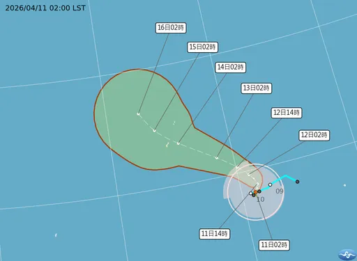辛樂克今晨轉中颱！下周鋒面通過　降雨區域曝光