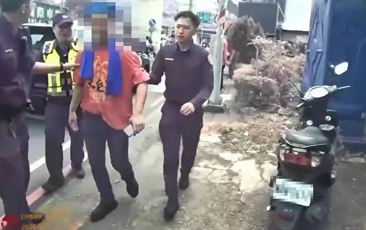 警方帶回滋事人員。翻攝畫面