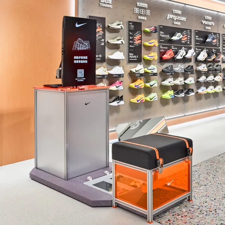 Nike 步態掃描服務。品牌提供