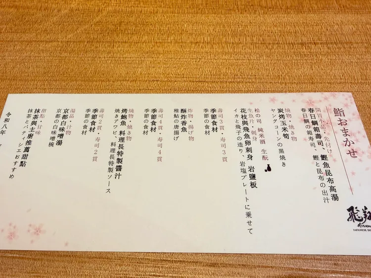 高雄日航酒店「飛翔－鮨」今（2日）起供應全新春季無菜單料理壽司套餐。莊偉祺攝