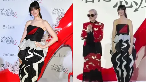安海瑟薇現身《PRADA惡魔》東京首映　優雅黑禮服較勁梅姨超強氣場