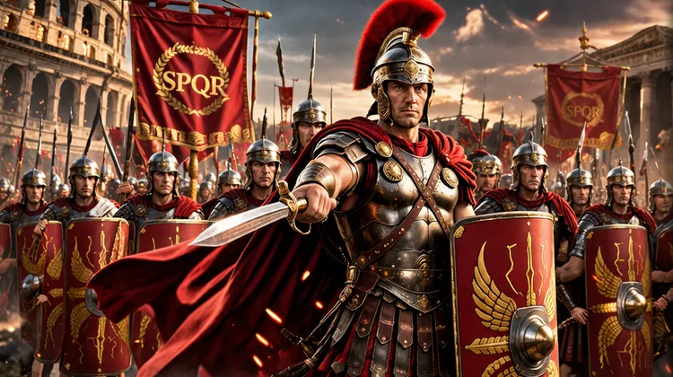 「十一抽殺律」是羅馬軍團懲罰軍人士氣低落、戰力不振的最極端方式。AI示意圖