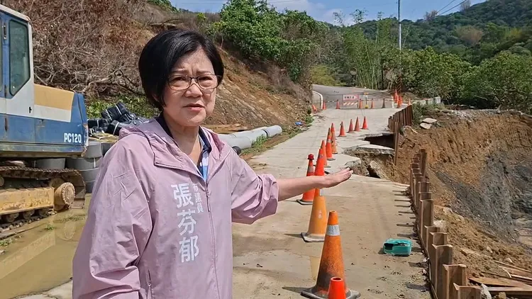 市議員張芬郁希望相關單位趕在5月雨季來臨前完工。張芬郁提供