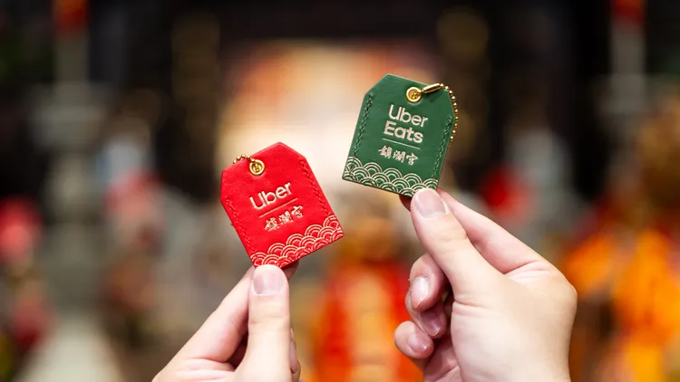 大甲媽祖遶境美食外送排名出爐　Uber Eats攜手鎮瀾宮推聯名平安符