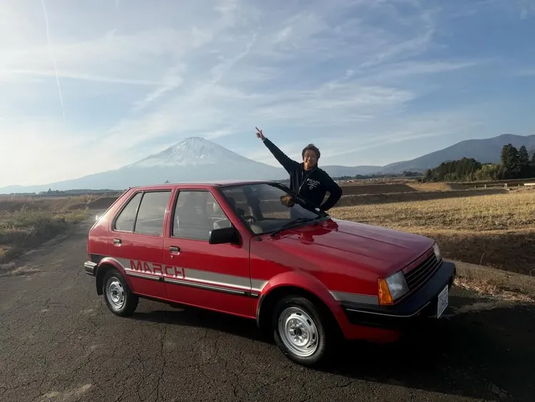 近藤真彥這台40年March老車，被日產汽車大學校的學生整修成宛如新車。翻攝近藤真彥IG