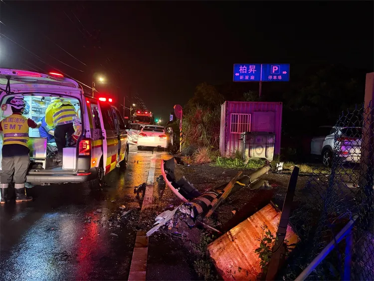 車禍現場。楊梅警分局提供