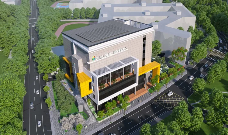 板橋第二運動中心模擬圖。工務局提供