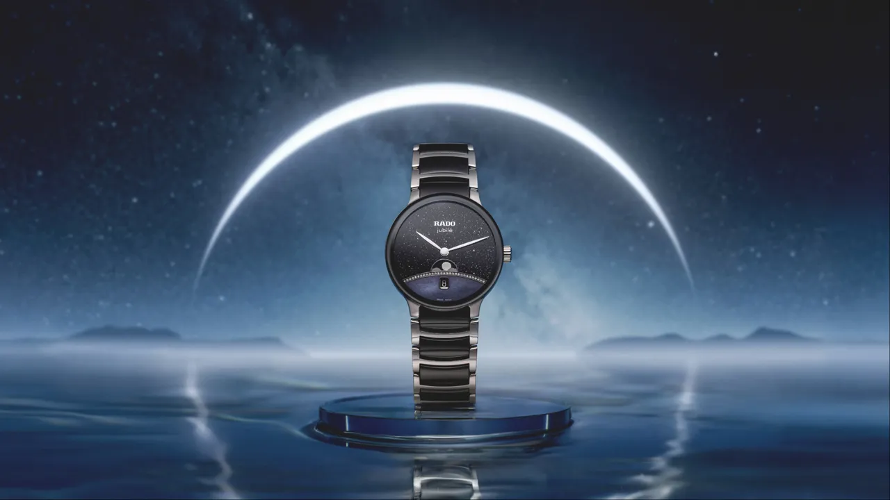 RADO推出全新鑲鑽月相錶。品牌提供
