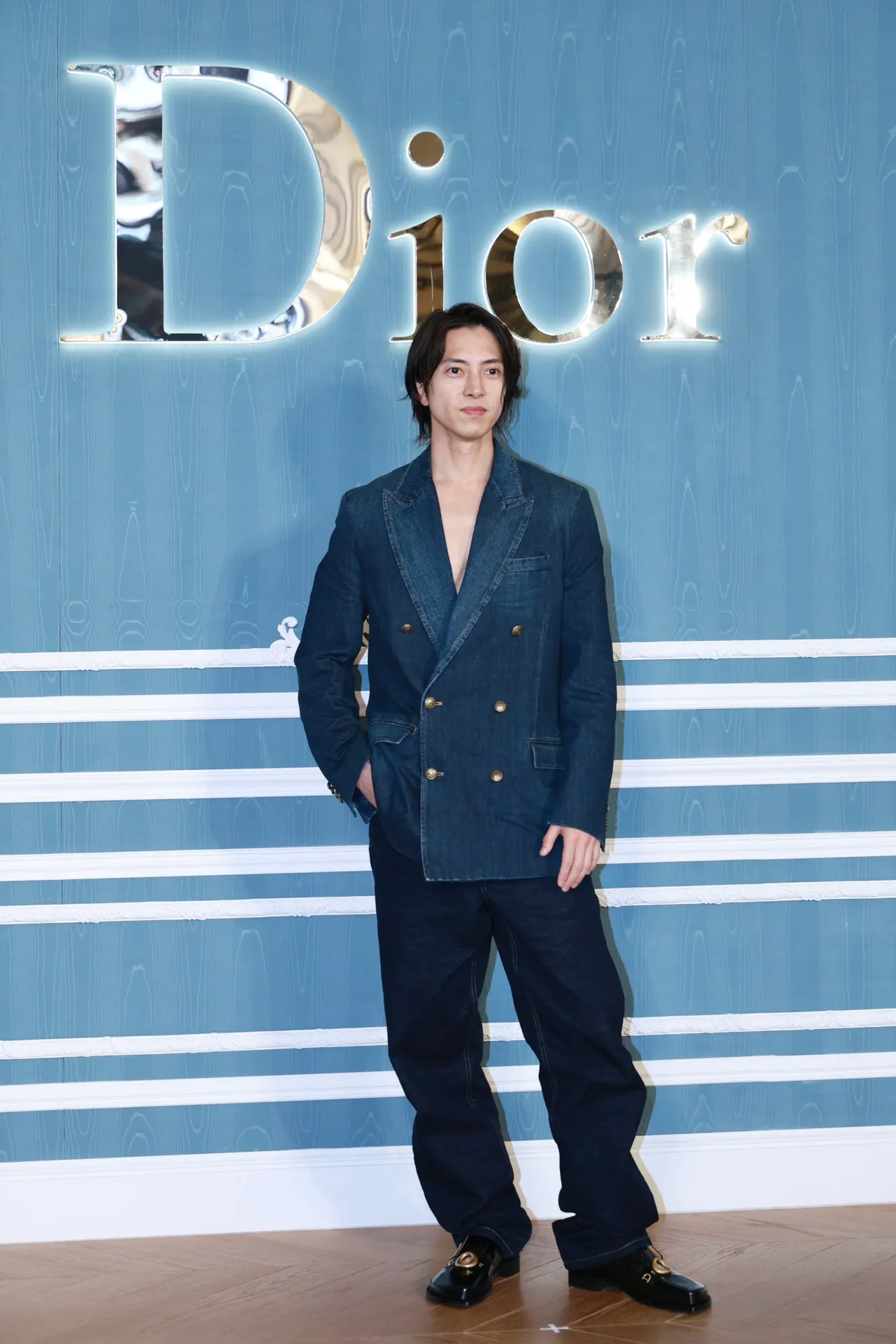 日本「不老男神」山下智久，今日在台北101出席品牌活動。彭欣偉攝