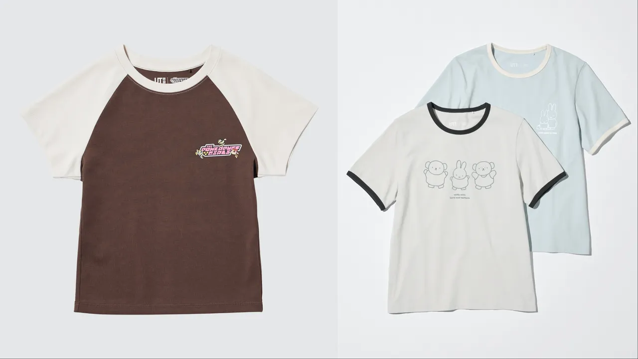 UNIQLO Cheerful characters UT印花T恤（左）、miffy in bloom  UT印花T恤（右），各490元。品牌提供