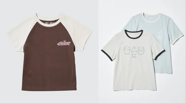 UNIQLO Cheerful characters UT印花T恤（左）、miffy in bloom  UT印花T恤（右），各490元。品牌提供