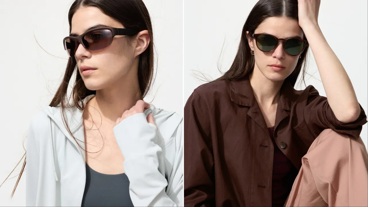 UNIQLO運動款半框太陽眼鏡（左）、波士頓太陽眼鏡（右），各590元。品牌提供