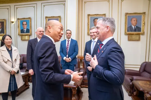 接見美參議員訪團　韓國瑜：力助完成國防特別預算審查