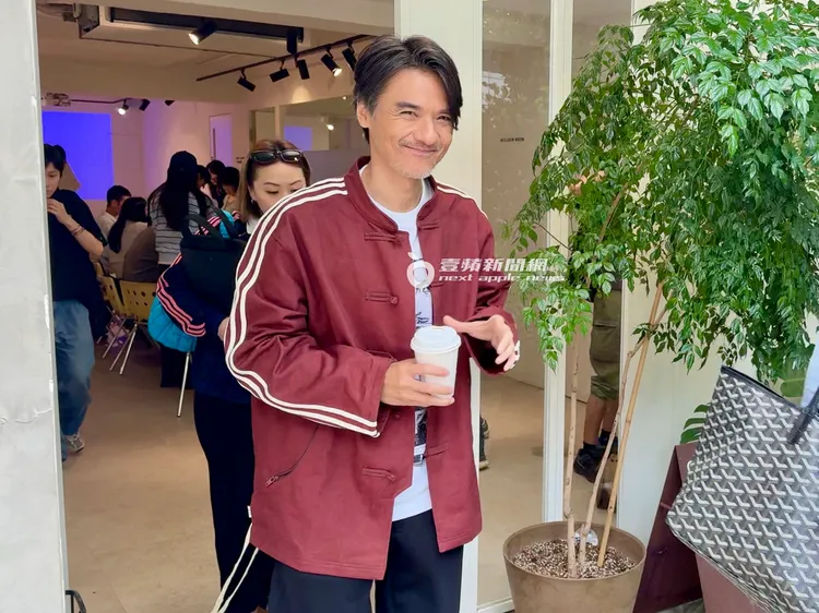 馮德倫來台心情甚好，臉上一直保持笑容。特勤中心攝