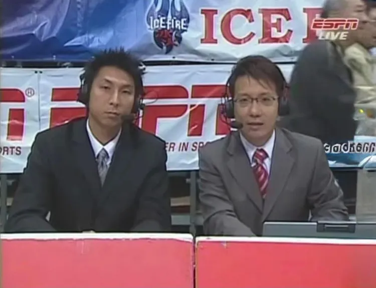 田鴻魁（右）過去是資深體育台主播，在體育台萎縮後轉自己接案。翻攝自田鴻魁臉書