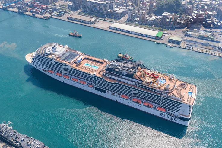 MSC榮耀號2026年以基隆為母港的首個航次3/18啟航。業者提供