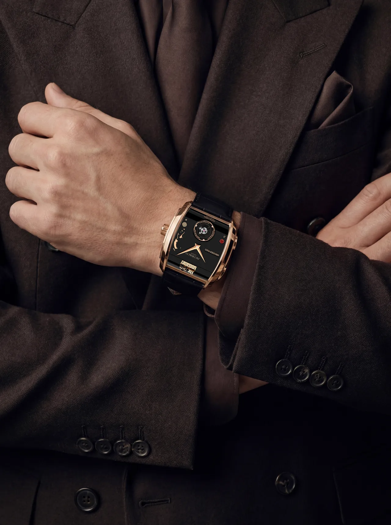 Jacob & Co.The Godfather II雙旋律飛行陀飛輪腕錶。品牌提供