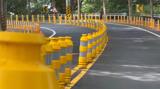 防山道猴！彰化139線插滿560支「黃色棒棒糖」　網友：醜斃了　