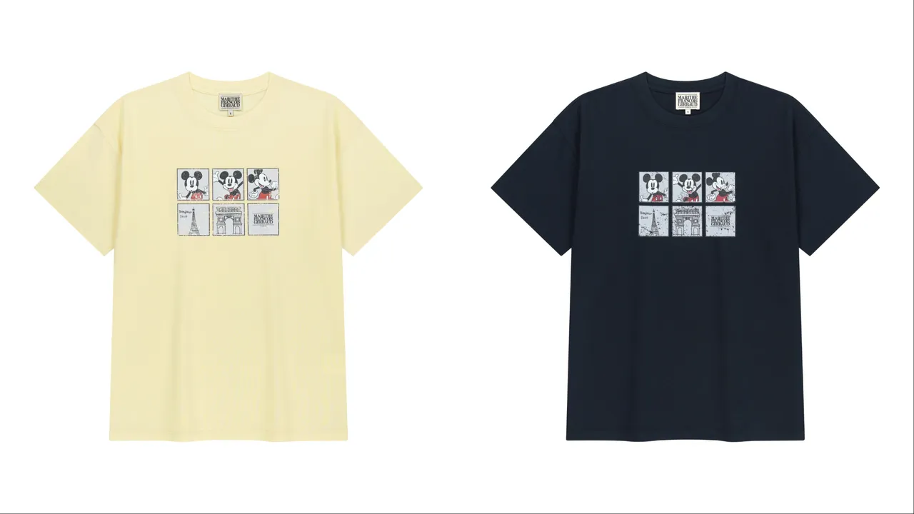 M+FG迪士尼聯名系列MICKEY底片印花T恤，各1990元。品牌提供