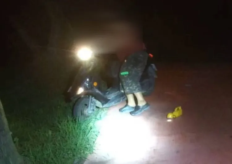 警方尋獲老翁騎乘機車。蘆竹警分局提供