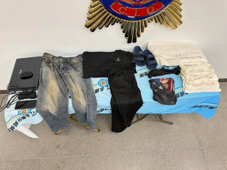 蔡男作案失風後，還先變裝才逃離現場，顯然早有預謀。民眾提供