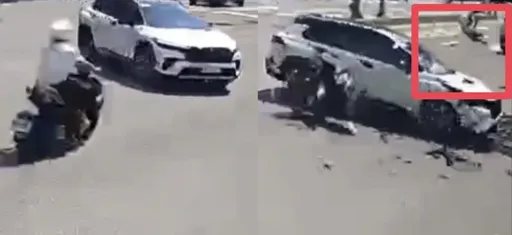 驚悚！台南男大生猛撞左轉車　機車快解體他騰空重摔送醫不治