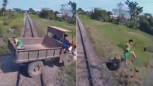 影片｜10歲童被火車撞飛慘死　阿公不甩火車鳴笛硬衝鐵軌害的