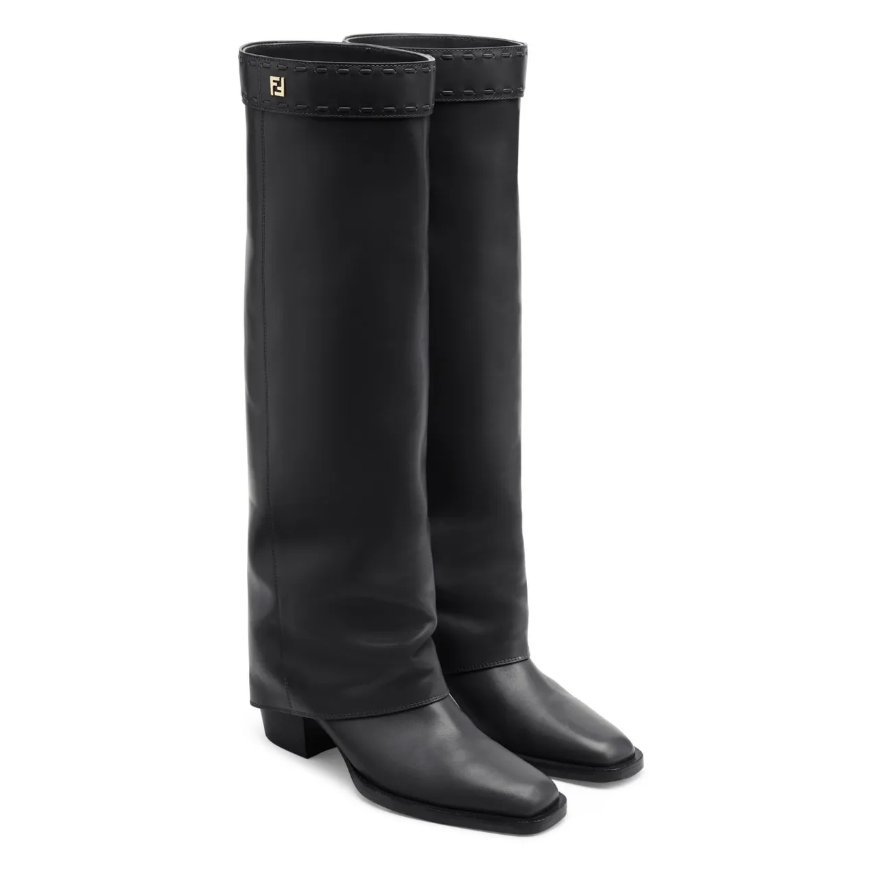 Minerva黑色皮革高跟靴子，7萬3400元。品牌提供