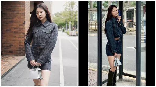 子瑜穿FENDI漫步台北街頭　拎Peekaboo小包電話亭打電話