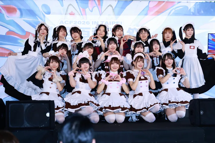 現場女僕雲集，把秋葉原女僕店直接搬來。彭欣偉攝