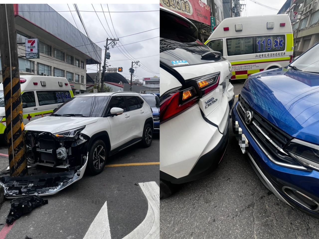 驚險畫面曝! 新北駕駛低頭撿手機「自撞再遭追撞」釀2傷