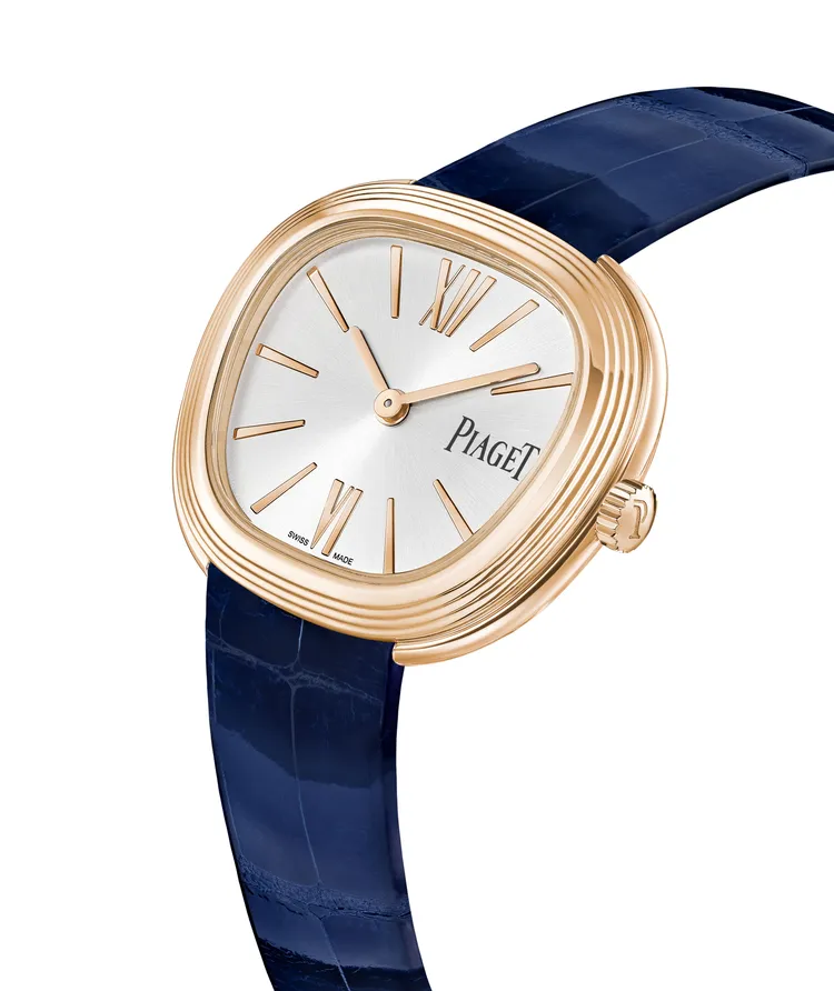 伯爵SIXTIE系列29毫米18K玫瑰金珠寶腕錶。品牌提供