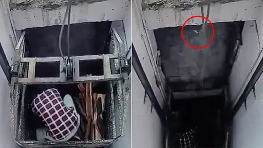 影片｜婚禮電梯「鋼繩突斷裂」　新郎弟3樓急墜重傷